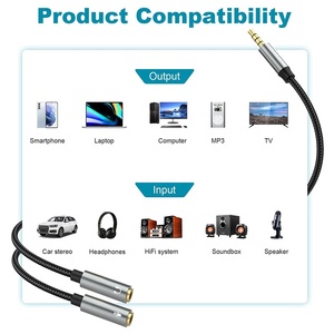 3.5Mm Headphone Stereo Âm Thanh AUX Y <span class=keywords><strong>Splitter</strong></span> <span class=keywords><strong>Adapter</strong></span> Cáp Jack Âm Thanh 3.5Mm 1 Nam Để 2 Nữ Mic Y <span class=keywords><strong>Splitter</strong></span> AUX Bộ Chuyển Đổi Cáp - Product Image 6