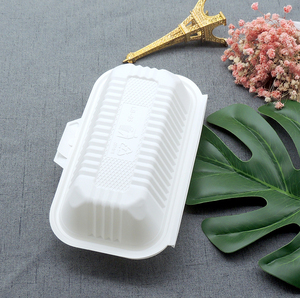 500ml dùng một lần bột bắp vỏ sò thân thiện với môi Hot Dog bột bắp Hộp Ăn Trưa phân hủy sinh học tinh bột ngô thực phẩm container - Product Image 2