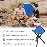 Chaise pliante portable à 3 pieds pour camping et pêche, personnalisable en usine