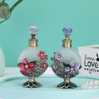 Botol aroma parfum Dubai Timur Tengah 15ml botol Dekorasi bunga plum kuning dicat Enamel