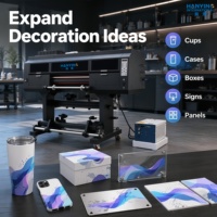 Nouvelle imprimante UV DTF semi-automatique à 4 têtes pour I3200, pour la fabrication d'étiquettes en grand volume et la décoration de marques