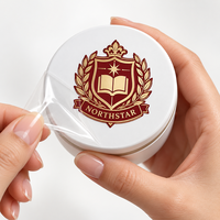 Autocollants personnalisés à transfert UV avec votre propre logo, décalcomanies transparentes découpées pour pots cosmétiques, boîtes à bougies, boîtes à thé, boîtes à bonbons, boîtes cadeaux