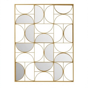 Décoration murale élégante en métal avec design géométrique moderne pour la maison et le bureau par Axiom Home Accents – Pièce stylée pour toutes les occasions - Product Image 1