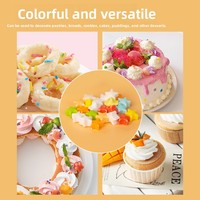 Kozed Bulk Sour Ball Cake Donut Decorative Baking Candy Marshmallow Sweet Color Sugar Bean Baking Paper Cup Dessert OEM