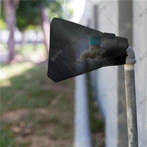 Housse antigel pour robinet, manchon isolant en polyester noir pour la protection des conduites d'eau extérieures en hiver - Product Image 3