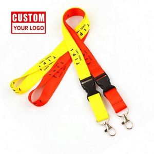 Custom Color Eco-friendly Durable Woven <b>Polyester</b> Neck <b>Lanyard</b> with Offset Digital Printed Designer Logo for ID Holder Keychain - Product Image 1