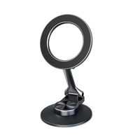 Support magnétique pour téléphone de voiture en alliage métallique, pliable, aimant puissant N52, rotation à 1080 degrés, support pour écran de tableau de bord