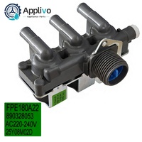 Válvula de Entrada de Agua Eléctrica de Triple Salida FPE180A22 220V-240V 50/60Hz Duradera para Lavadora de Tambor Meiling, Válvula Solenoide
