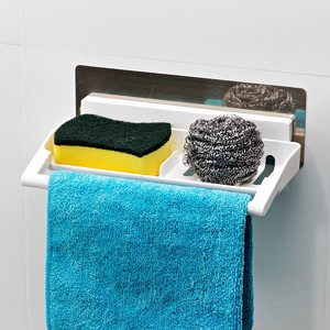 Cuarto de baño de plástico toalla titular de jabón montado en la pared jabón plato Rack Multi-funcional de almacenamiento, estan - Product Image 6
