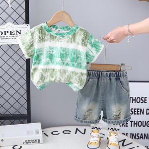 Conjunto <span class=keywords><strong>de</strong></span> Manga Corta para Niños <span class=keywords><strong>de</strong></span> Verano en Algodón Ropa para Niño al por Mayor Nueva Camiseta para Niña Ropa <span class=keywords><strong>de</strong></span> Verano para Bebé e Infantil - Product Image 5