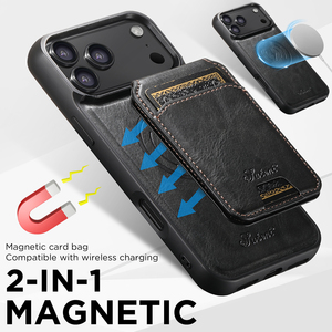 Per <span class=keywords><strong>iPhone</strong></span> 17/Pro/Max/aria/16/15/14/13 custodia con custodia in pelle nera per telefono cavalletto in pelle di Lychee - Product Image 5