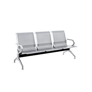 Chaises de réception, sièges de salle d'attente en acier inoxydable, 3 places, pour hôpital, gare routière, lieu public - Product Image 2