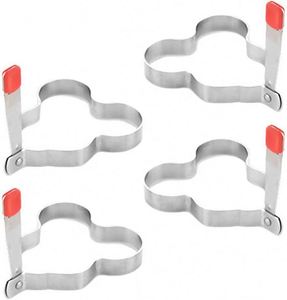 Fried <b>Egg</b> Rings Mold Non Stick for Griddle <b>Pan</b> <b>Egg</b> Pancake Maker with Handle Stainless Steel <b>Egg</b> Form for Frying Cooking - Product Image 5