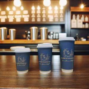 Tại Gói 2025 Cà Phê Cửa Hàng Biểu Tượng Tùy Chỉnh 8Oz 12Oz 16Oz Cốc Cà Phê Bền Vững Pla Giấy Takeaway Ly Dùng Một Lần Cốc Cà Phê - Product Image 3