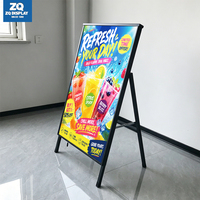 Panneau de menu LED rectangulaire ultra-fin à haute luminosité, éco-responsable, avec cadre en alliage d'aluminium, facile à installer, pour intérieur/extérieur