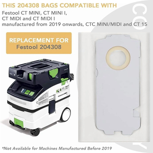 Sacs filtrants pour <span class=keywords><strong>aspirateur</strong></span> compatibles avec Festools Electroluxs 204308/MIDI <span class=keywords><strong>Sac</strong></span> filtrant pour <span class=keywords><strong>aspirateur</strong></span> <span class=keywords><strong>Sac</strong></span> de dépoussiérage - Product Image 4