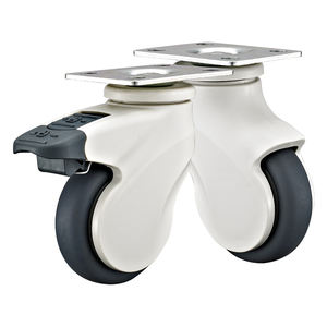 3''4''5''Top Platte mit Total Locking Wheels Krankenhaus transport wagen Rollen Medical TPR <span class=keywords><strong>Caster</strong></span> Wheels mit Abdeckung - Product Image 2