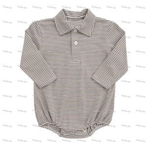 Set di tutine per vestiti per bambini in maglia di cotone monogramma Polo primaverile a manica lunga tutina per neonato - Product Image 3