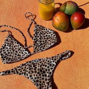 Conjunto de Bikini de Dos Piezas con Estampado Floral y Encaje, Cintura Alta, Tirantes Laterales y Tanga, para Mujer, Talla XL, OEM/ODM - Product Image 5