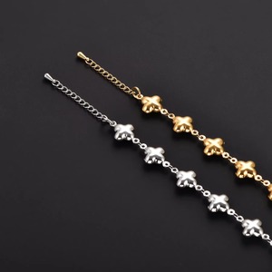 Bracelets de cheville et bracelets floraux tendance pour les vacances à la plage, en acier inoxydable 316L, étanches, faits à la main, bijoux à maillons pour femmes, usage quotidien - Product Image 3