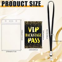 Lanière personnalisée semi-rigide pour badges d'équipe d'événements, badges VIP et porte-cartes d'identité, avec lanière en nylon noir détachable
