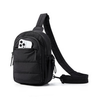 OEM Sport Unisex Yoga Mode Heuptas Outdoor Telefoonhouder Crossbody Tas Puffer Crossbody Tas Hardloop Nylon Puffy Tas