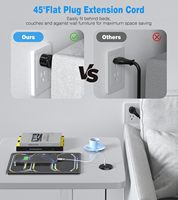 Multiprise encastrable ronde pour bureau, 1 prise intégrée, avec chargeur rapide USB, pour mobilier de bureau (norme UK)
