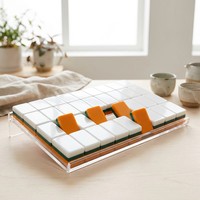 Ensemble de Mahjong Américain de Luxe Solara, 160 Tuiles Acryliques, Motif Floral Moderne, Tuiles Joker, Portable, Écologique, Durable, Professionnel