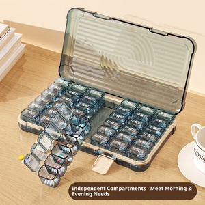 Carefully Selected Portable 7-Day 49-Compartment Large-Capacity Sealed Pill Boxes with Solid Color Design Model <strong>U49</strong> - Product Image 3