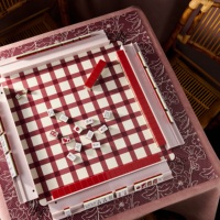 Set Mahjong Amerika Bermotif Bunga Estetis 160 Ubin Akrilik Premium Desain Khusus Ubin Mahjong Amerika untuk Ritel