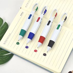 Custom logo Printed 4-in-1 Multicolor <b>Retractable</b> Ballpoint <b>Pens</b> Plastic Office School Supplies for Children's Gifts - Product Image 4