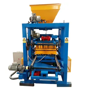 bricks machine in india making hollow block QT4-24 interlocking brick machine price in uganda