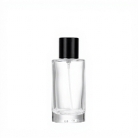 Flacon de parfum luxueux en verre incurvé de 50 ml avec compte-gouttes, personnalisable, portable, carré, rechargeable, emballage diffuseur, impression sur écran