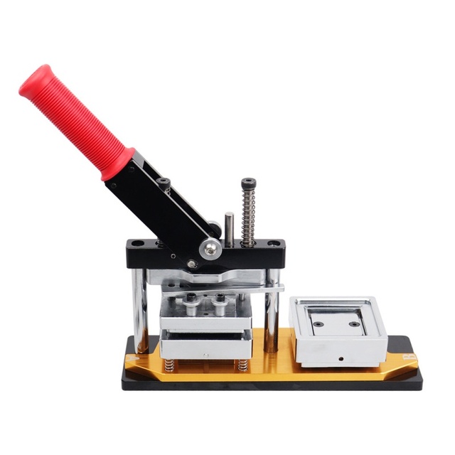 63.5*63.5mm Manual Rectangle Fridge Magnet Maker Machine Tinplate Badge Making Machine With Mold Fridge Photo Magnet Machine