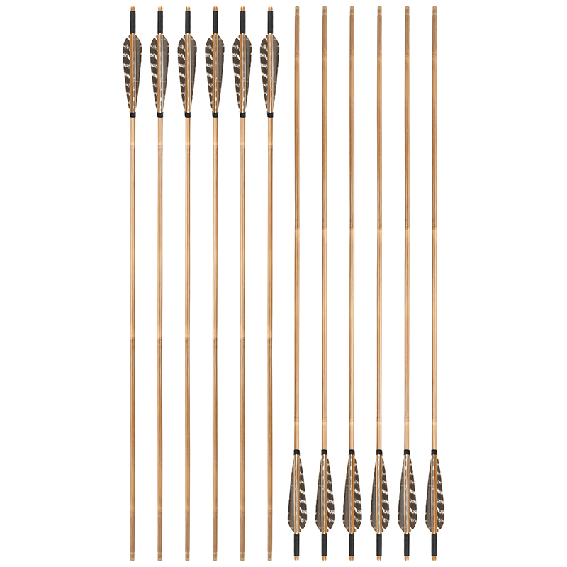 Flèches Bambou Traditionnelles 83cm - Tir à L'arc Classique Et Chasse