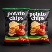 Sachets en plastique thermosoudés personnalisés à haute barrière, résistants à l'humidité, pour l'emballage de snacks (pommes de terre frites)