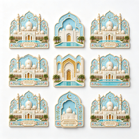 Aimant de réfrigérateur souvenir islamique musulman, mosquée Sheikh Zayed d'Abu Dhabi, en résine gaufrée, forme, couleur, taille et logo personnalisés