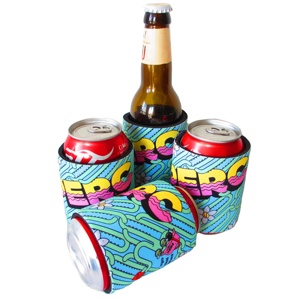 Custom Slap Wrap Stubby Sleeve Sublimation Logo Tumbler Neoprene Beer <b>Bottle</b> Can Cooler Holder - Product Image 5