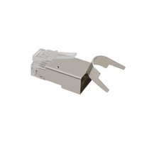 Pièces de télécommunication Ethernet FTP/STP plaqué or tête de cristal prise CAT7 connecteur RJ45 connecteurs à sertir réseau 8P8C blindés 1.5mm