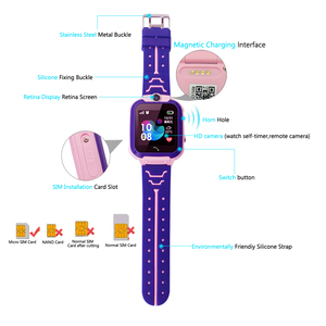 Q12 trẻ em SmartWatch không thấm nước <span class=keywords><strong>IP67</strong></span> phim hoạt hình kỹ thuật số đồng hồ vuông với SOS điện thoại & thẻ Sim món quà hoàn hảo cho trẻ em - Product Image 5