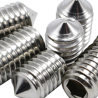 Vis de réglage à pointe hexagonale haute résistance en acier allié M3 oxyde noir Vis de machine à boulon en aluminium inoxydable métrique