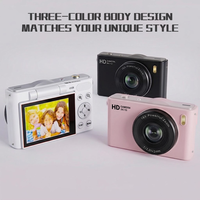 Cámara Digital 4K de 64MP para Niños Principiantes, Cámara para Vlogging con Zoom 16X, Enfoque Automático, Pantalla Abatible de 2.4 Pulgadas, Portátil, Apunta y Dispara