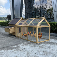 Enclos pour animaux de compagnie, nichoir extérieur en bois massif, poulailler, cage à lapins, très grand format, double compartiment pour œufs, ensemble complet, toutes saisons, durable