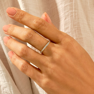 Classic Lab Diamond Wedding Engagement <b>Ring</b> 14K Yellow Gold <b>Fine</b> <b>Rings</b> Lab Grown Diamond <b>Ring</b> Eternity Wedding Band For Women - Product Image 3