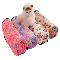 Couverture chaude pour animaux de compagnie, tapis en polaire corail doux pour chiens et chats, couverture de sommeil douce, fournitures pour animaux de compagnie