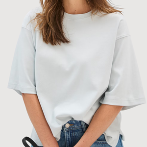 เสื้อยืดโอเวอร์ไซส์ผ้าฝ้ายนุ่มสำหรับผู้หญิง ทรงหลวม สวมใส่สบาย แขนสั้น คอกลม ระบายอากาศได้ดี น้ำหนักเบา เหมาะสำหรับใส่ในฤดูร้อนและทุกวัน - Product Image 3