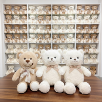 Ours en peluche moelleux et mignon de haute qualité, décoration d'intérieur, compagnon de sommeil pour bébé, cadeau en peluche