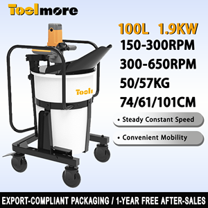 Betoniera Industriale da 100L 1.9KW Più Venduta, Facile da Manovrare, Stazione di Miscelazione Portatile per Progetti di Livellamento Pavimenti - Product Image 6