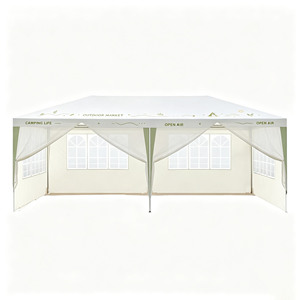 Tente <span class=keywords><strong>de</strong></span> réception pliante 3x6m (10x20 pieds) robuste avec parois latérales pour événements, mariages et locations - Product Image 1