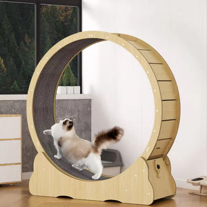 Rueda de ejercicio para mascotas, estructura de escalada, rueda de madera para gatos y hámsteres, cinta de correr para gatos - Product Image 2